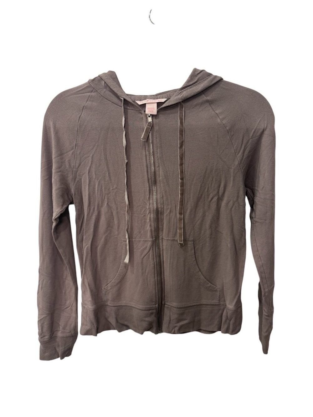 Victoria's Secret rhinestone angel wings zip hoodie in a grey color womens XS